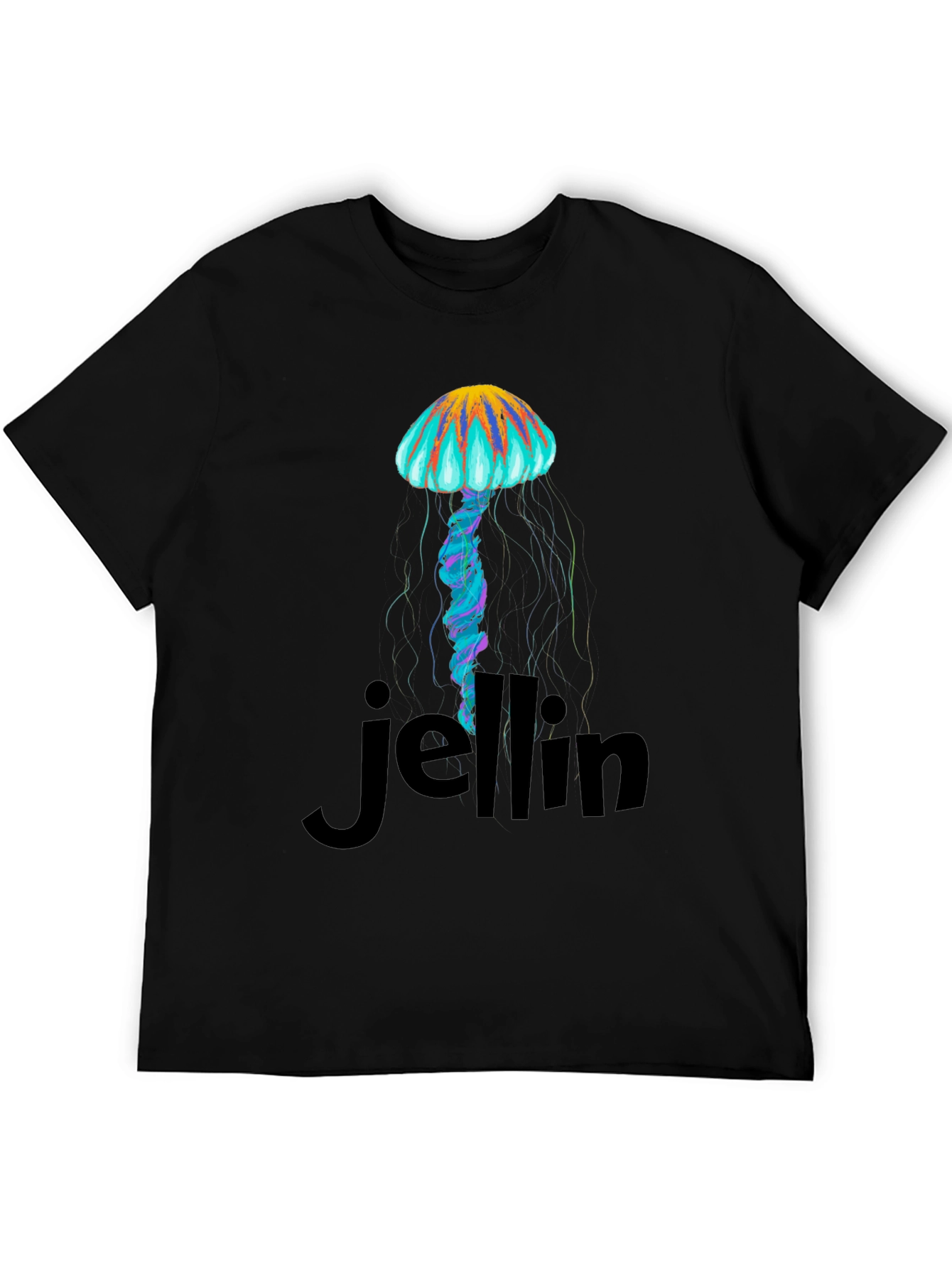Jellin Jellyfish Graphic Tee - Black