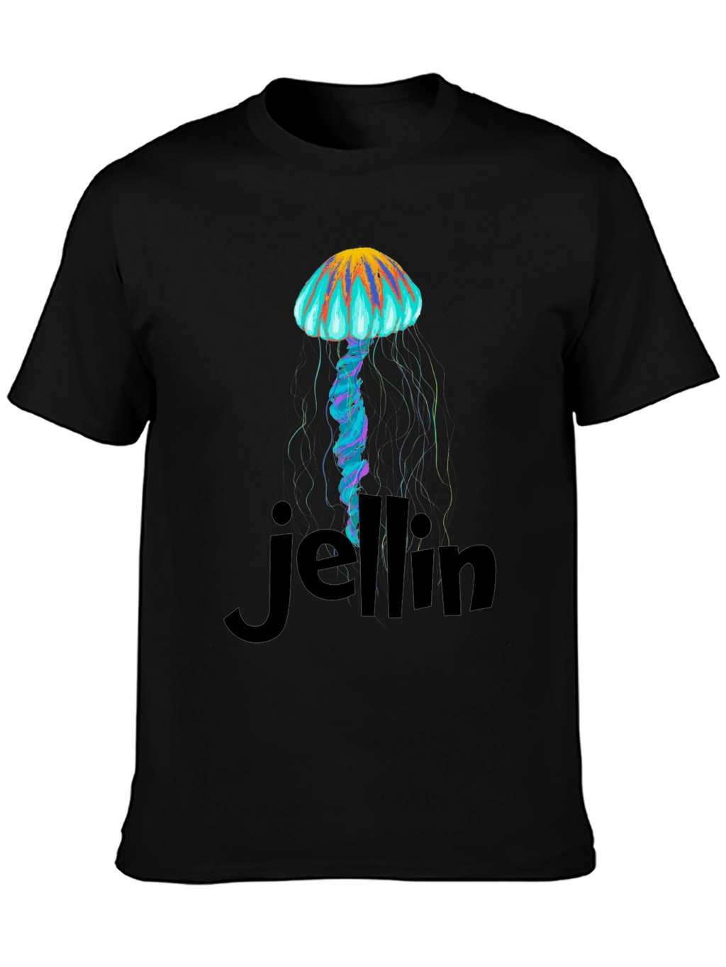 Jellin Jellyfish Graphic Tee - Black