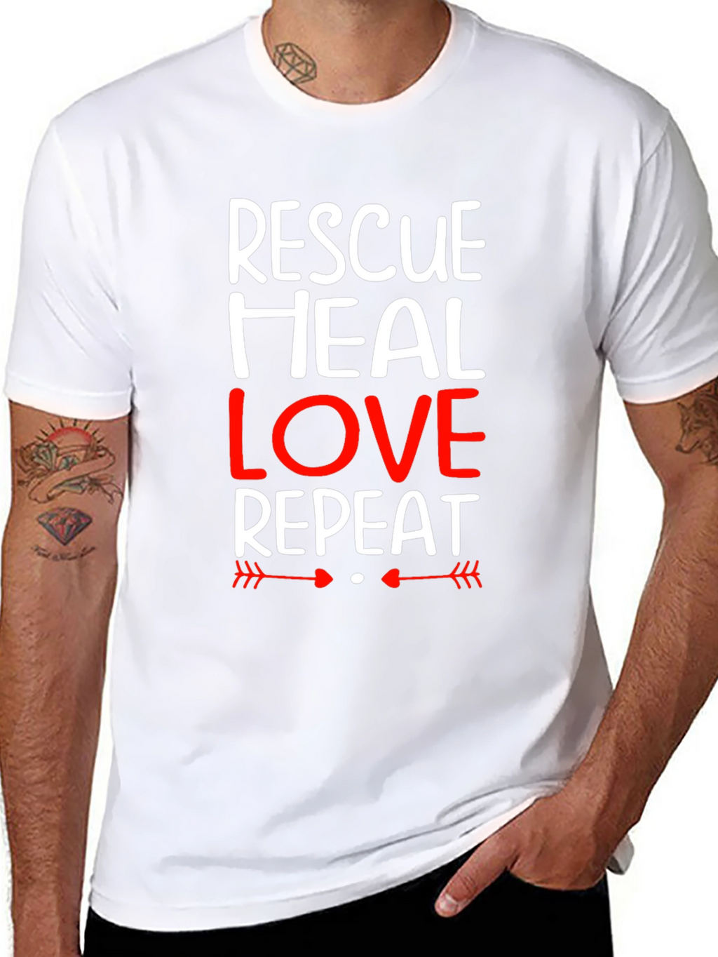 Rescue Heal Love Repeat T-Shirt