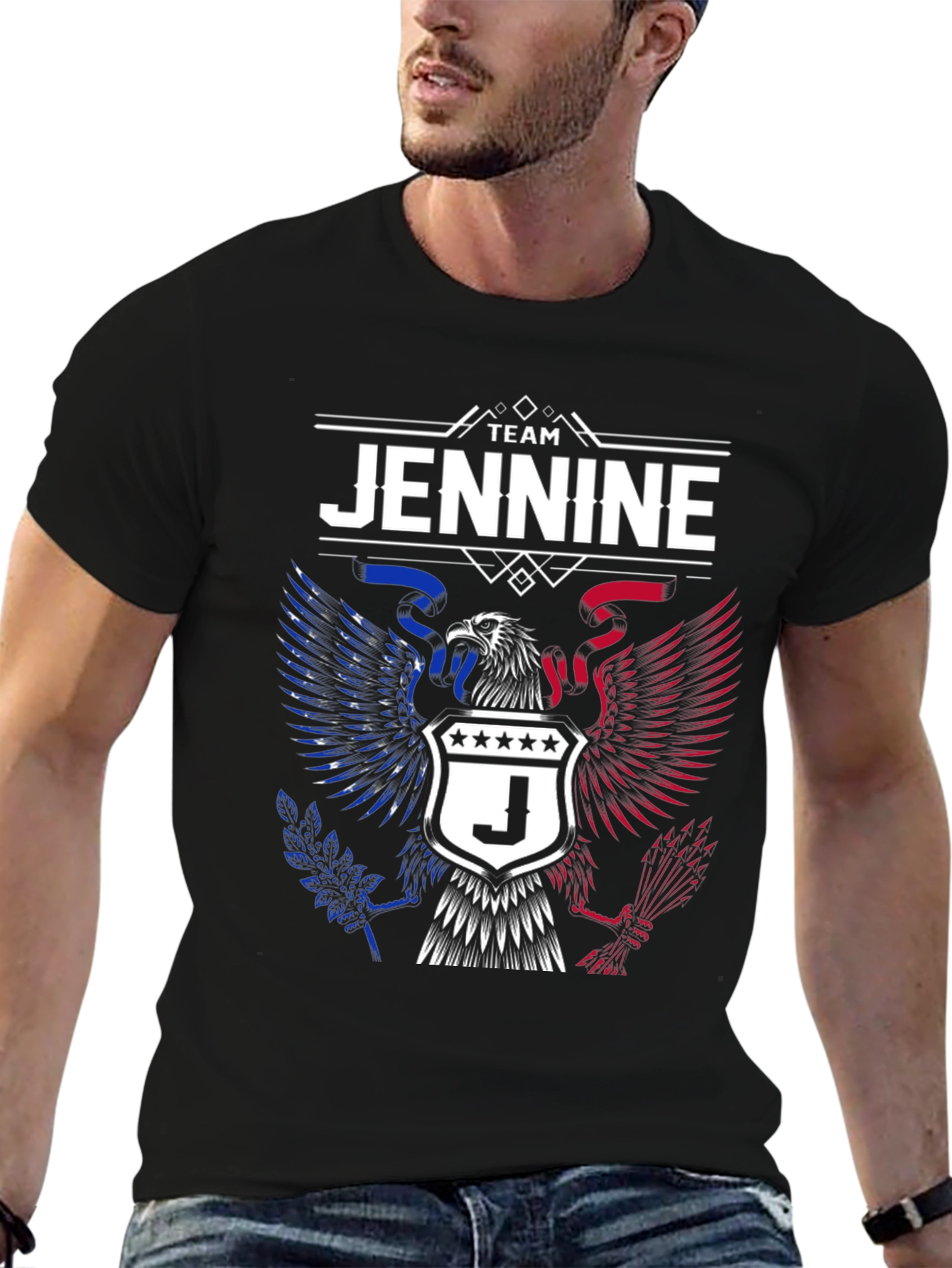 Team Jennine Eagle Crest Graphic T-Shirt
