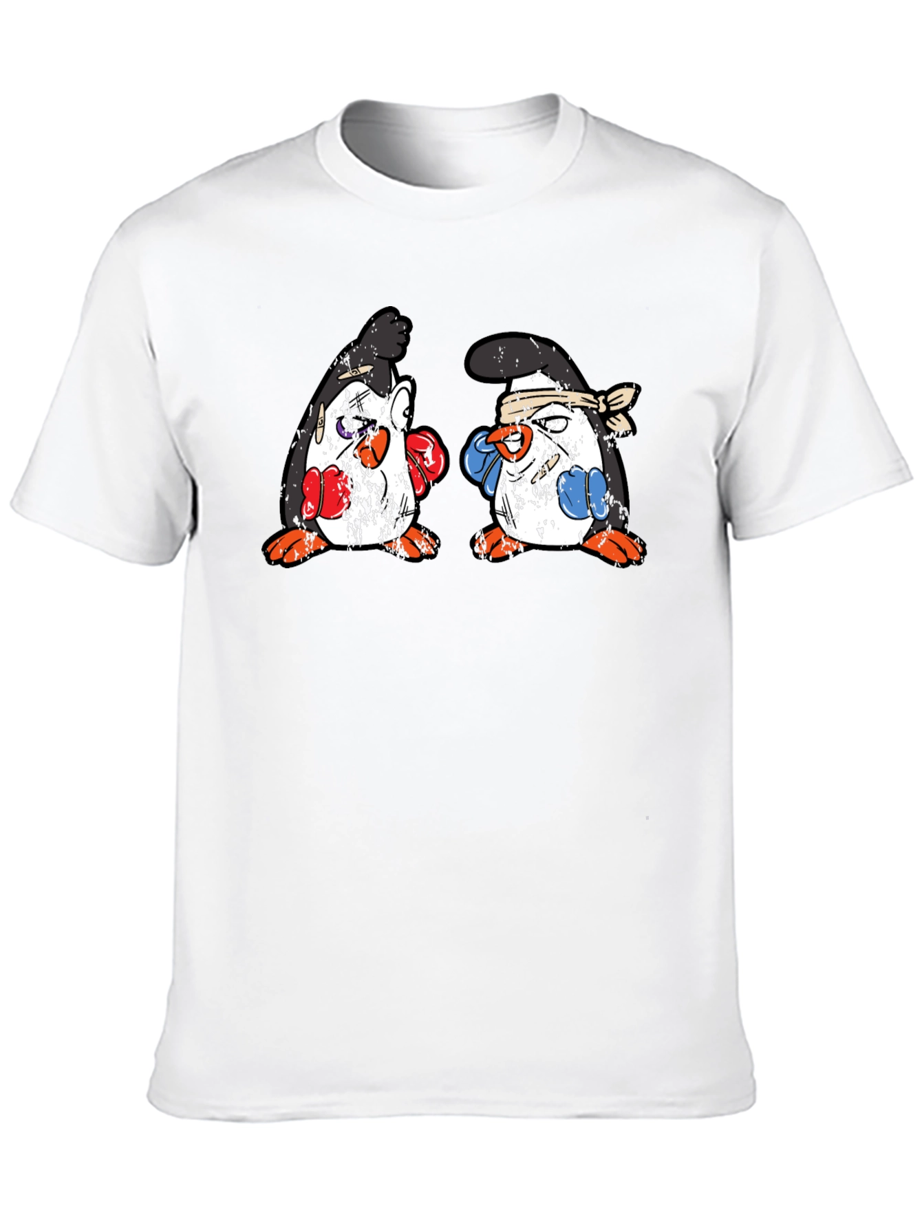 Penguin Boxing T-Shirt - Black Cotton Tee