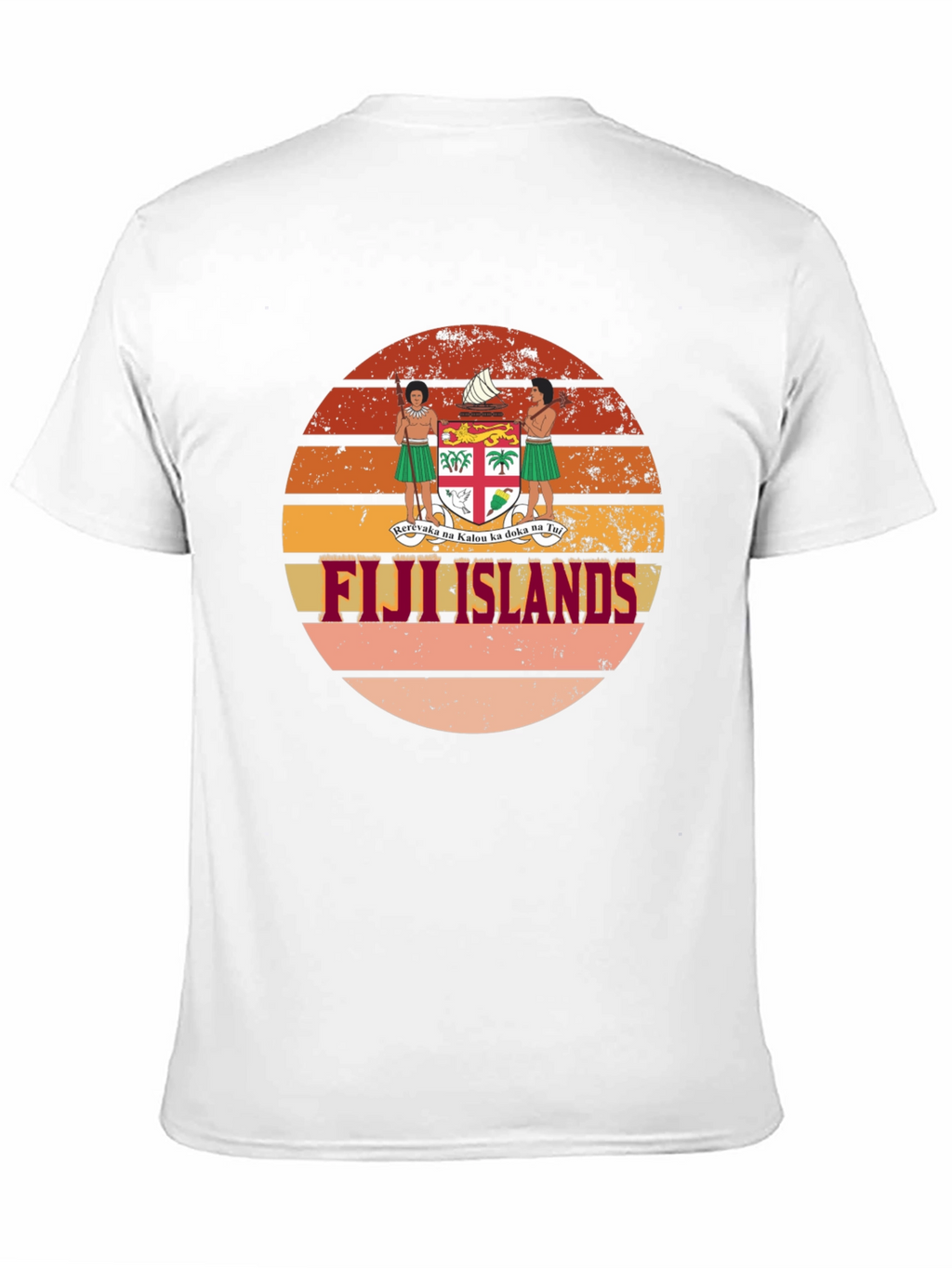 Fiji Islands Retro Sunset Graphic T-Shirt