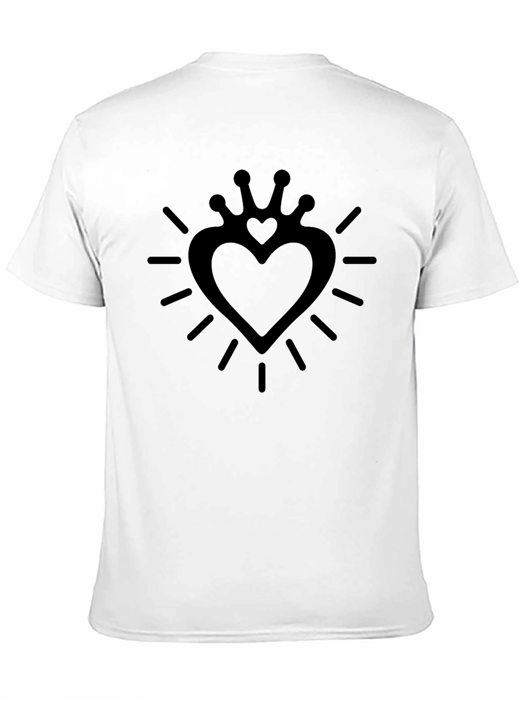 Heart Crown Graphic Black T-Shirt