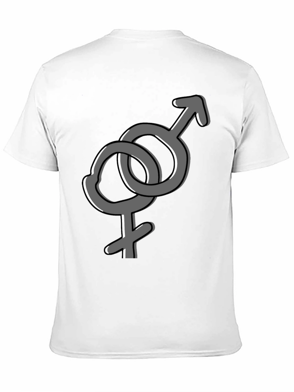 Interlocking Gender Symbol Graphic Tee - Unisex Black T-Shirt