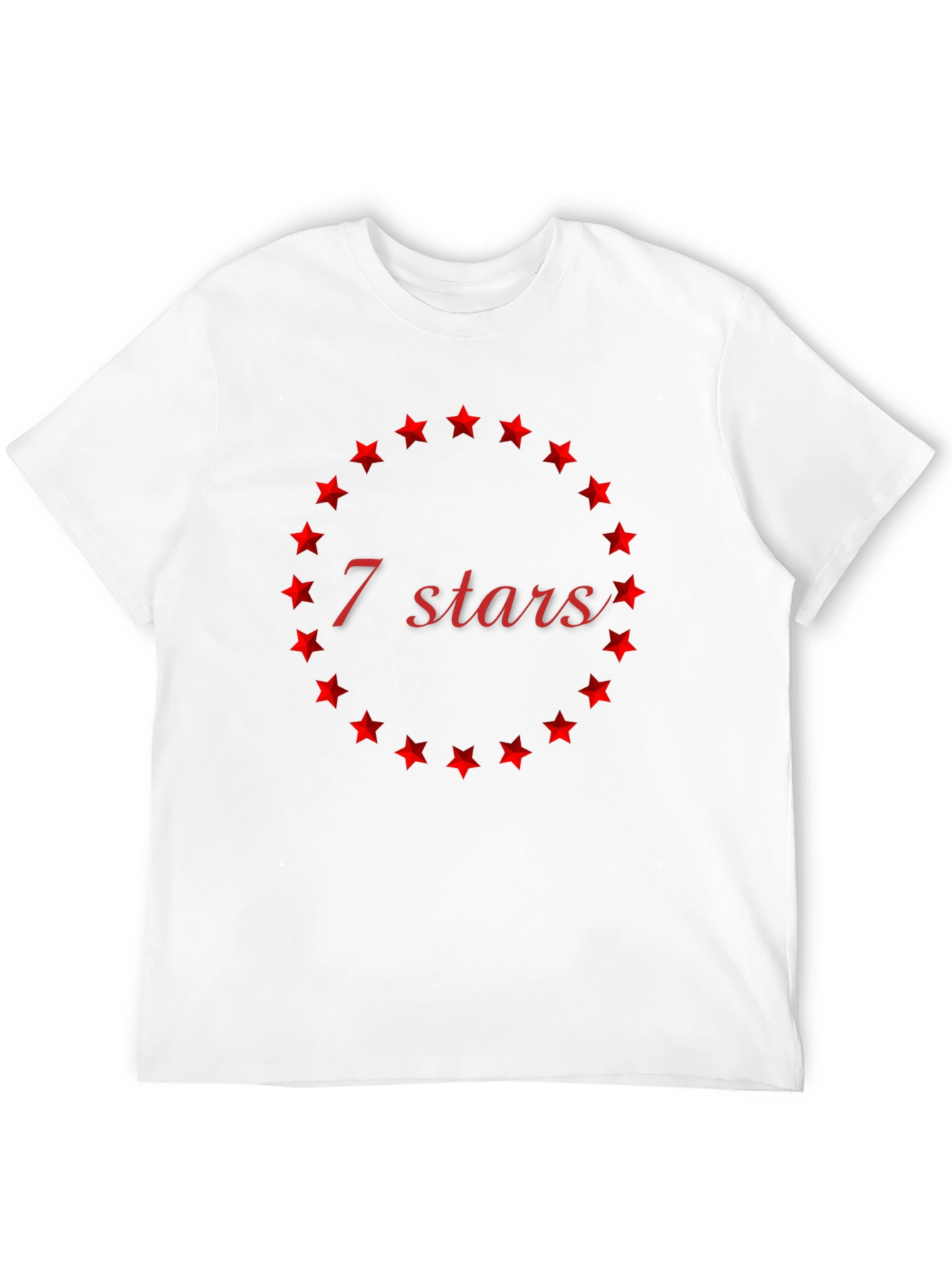 7 Stars Graphic Tee - Stylish Mens Black T-Shirt