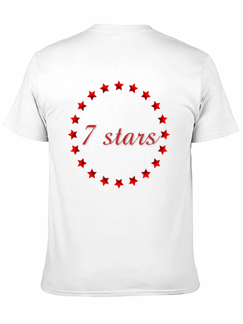 7 Stars Graphic Tee - Stylish Mens Black T-Shirt