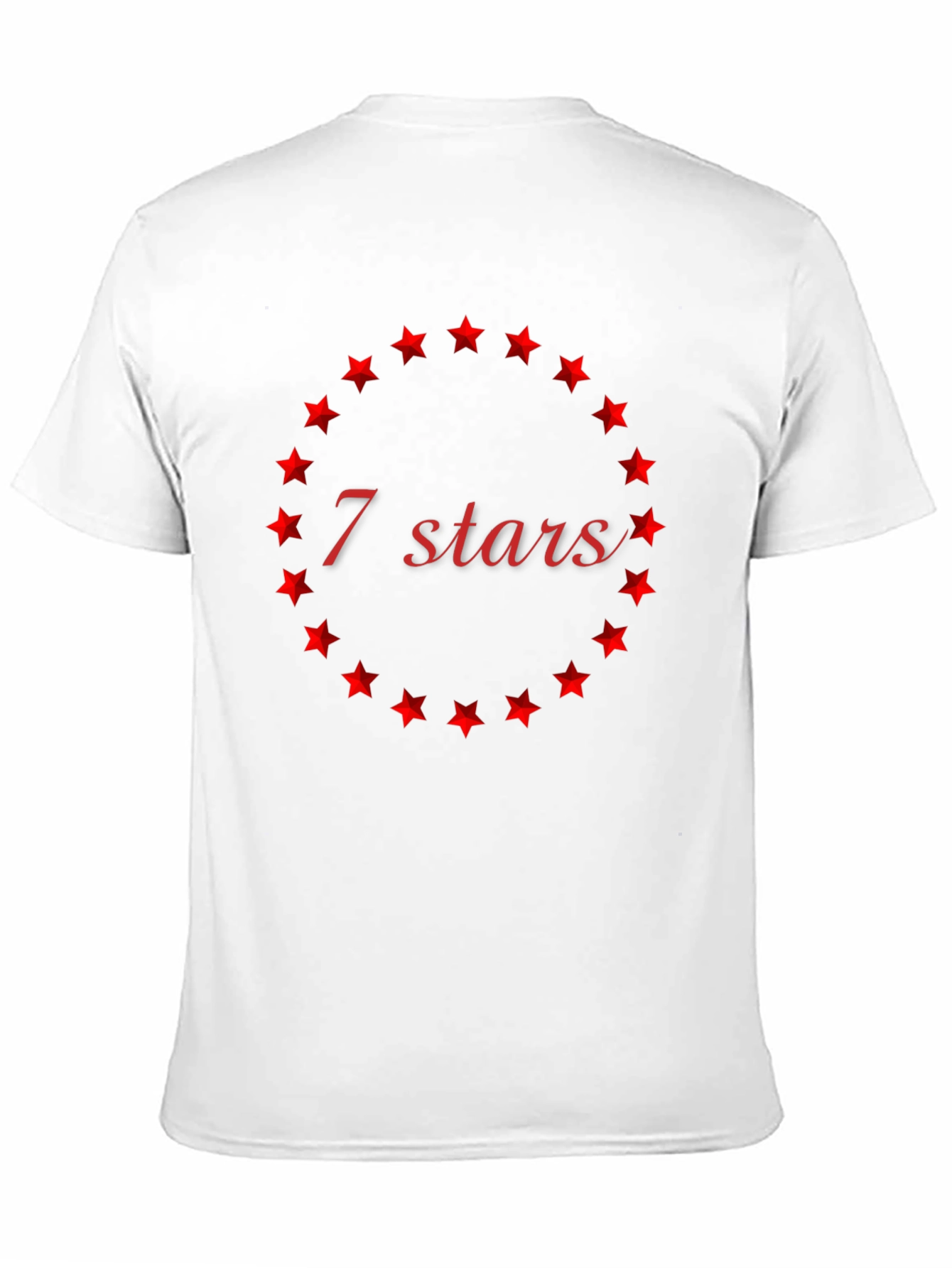 7 Stars Graphic Tee - Stylish Mens Black T-Shirt