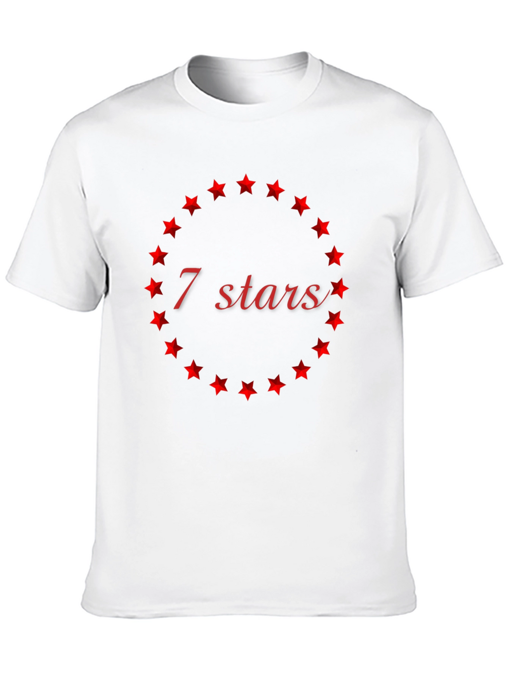 7 Stars Graphic Tee - Stylish Mens Black T-Shirt