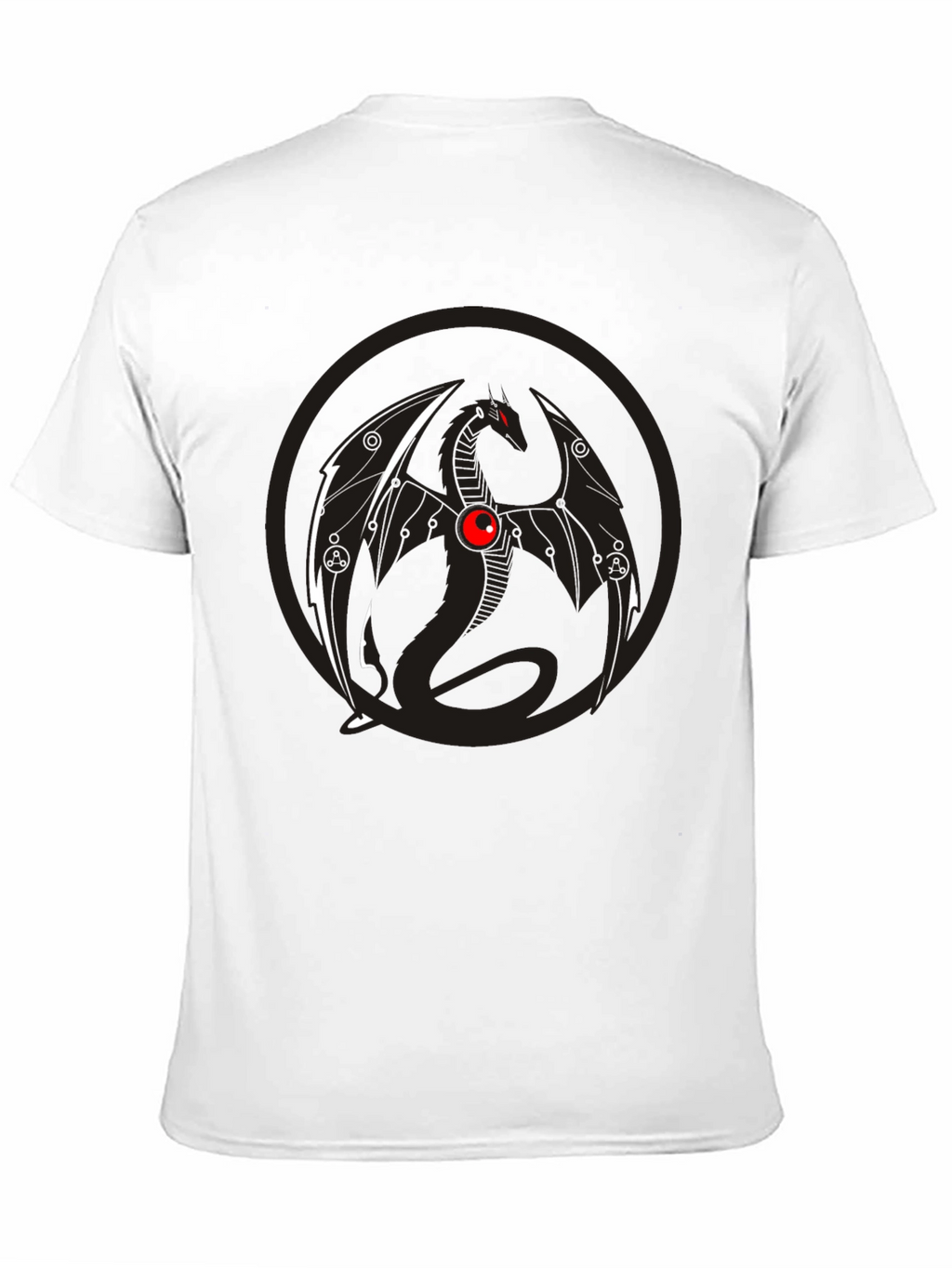 Dragon Graphic Tee - Black Crew Neck T-Shirt