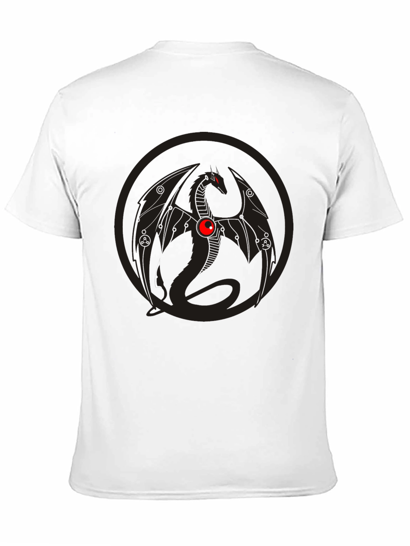 Dragon Graphic Tee - Black Crew Neck T-Shirt