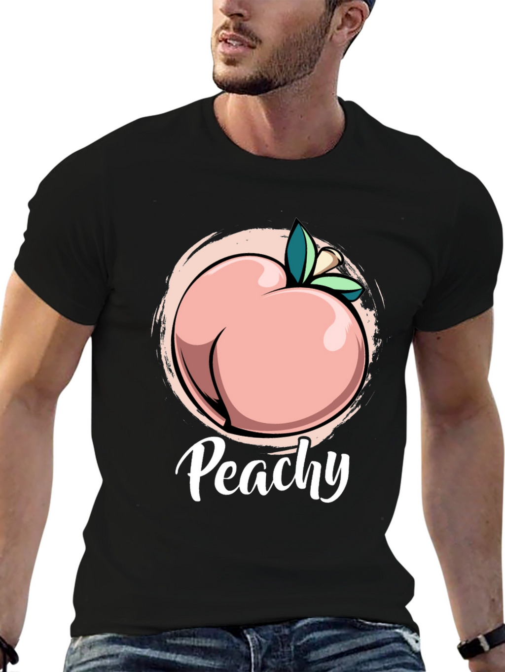 Peachy T-Shirt - Funny Fruit Pun Tee