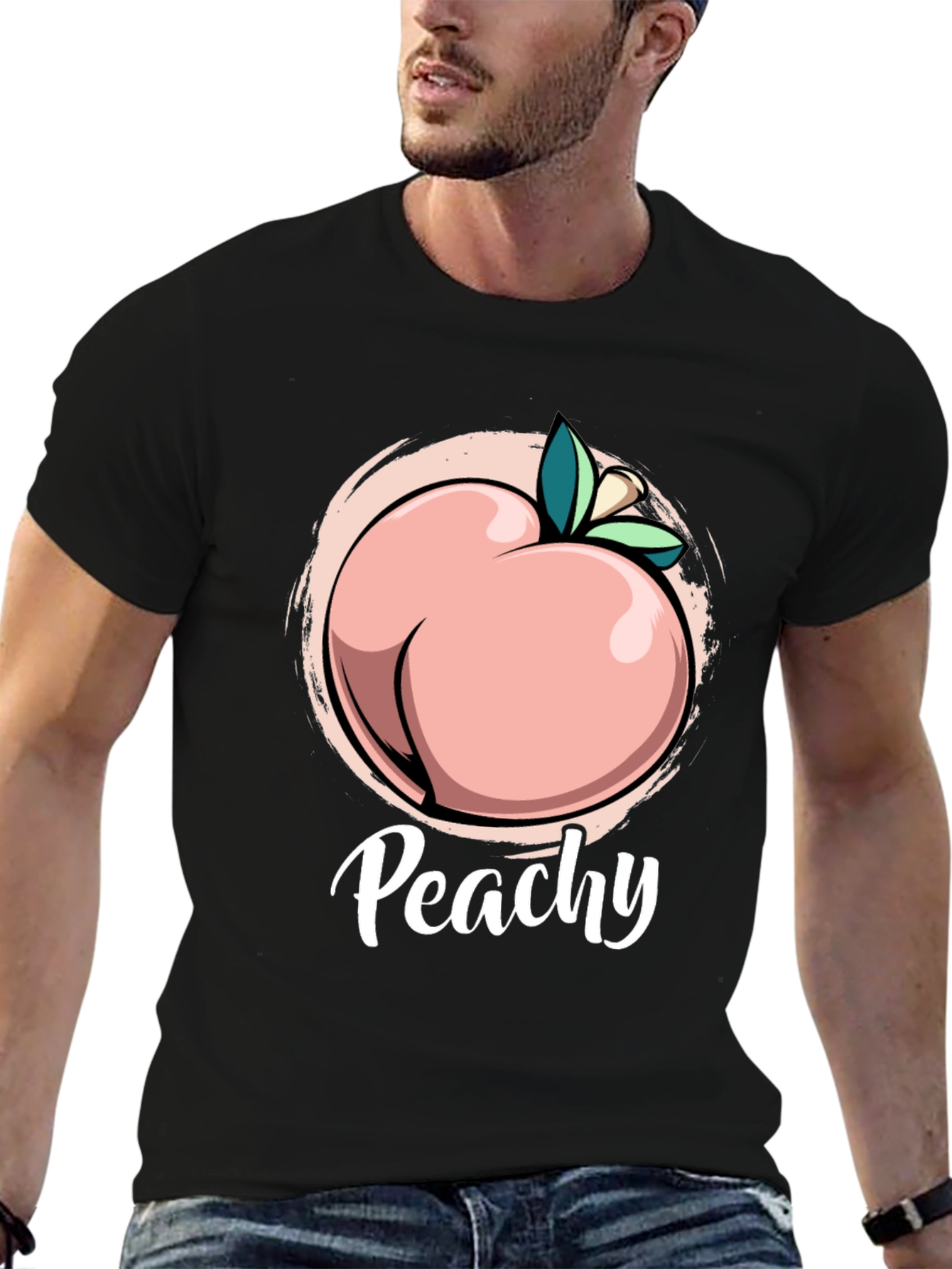 Peachy T-Shirt - Funny Fruit Pun Tee