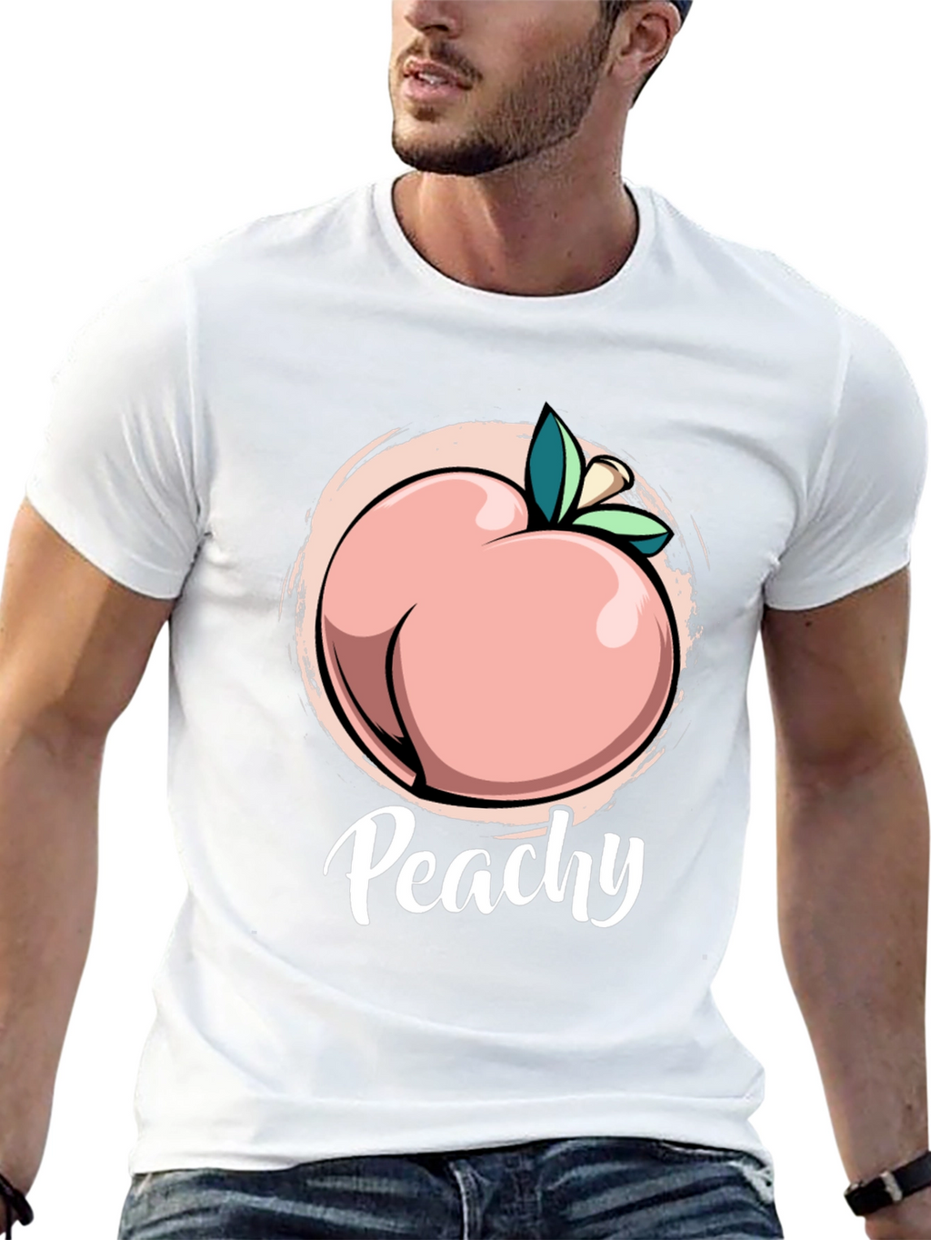 Peachy T-Shirt - Funny Fruit Pun Tee