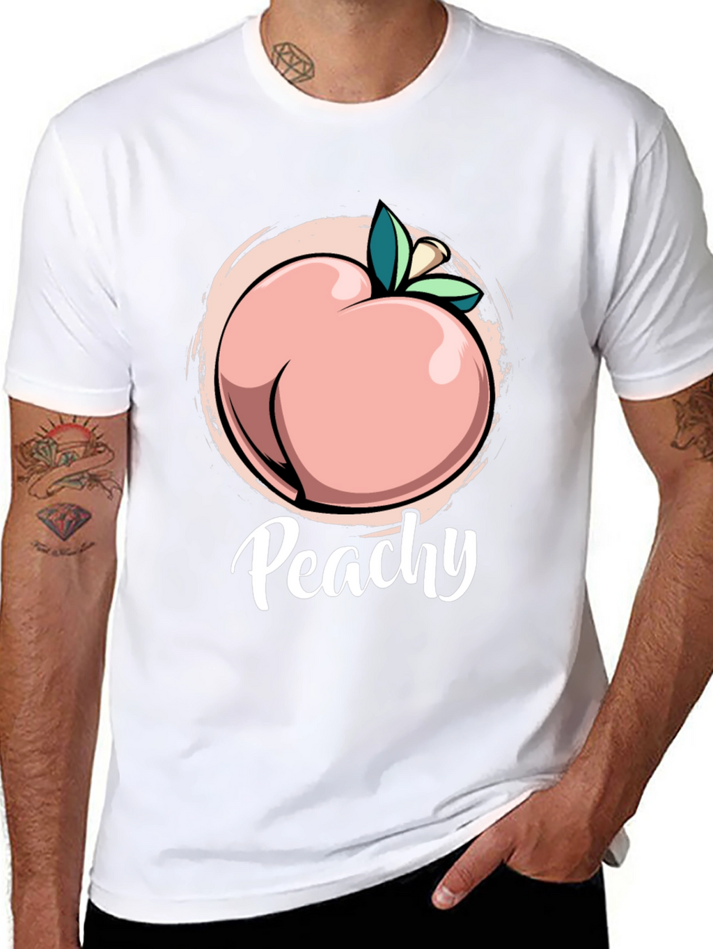 Peachy T-Shirt - Funny Fruit Pun Tee