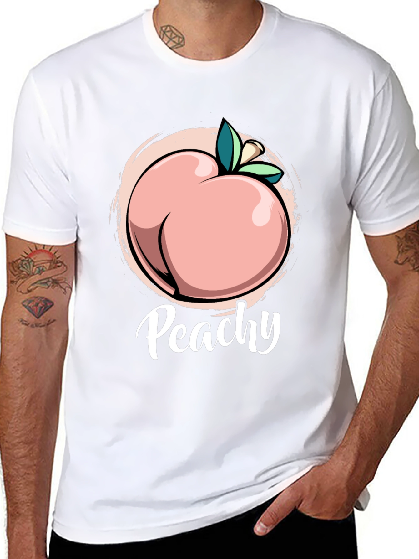 Peachy T-Shirt - Funny Fruit Pun Tee