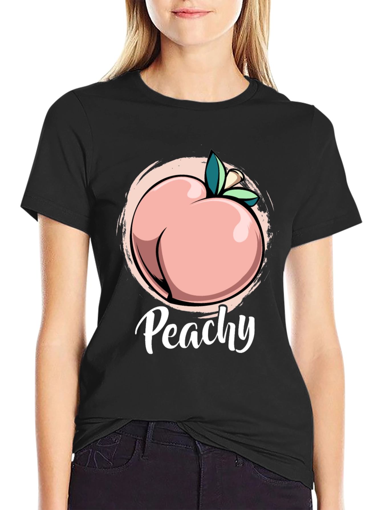 Peachy T-Shirt - Funny Fruit Pun Tee