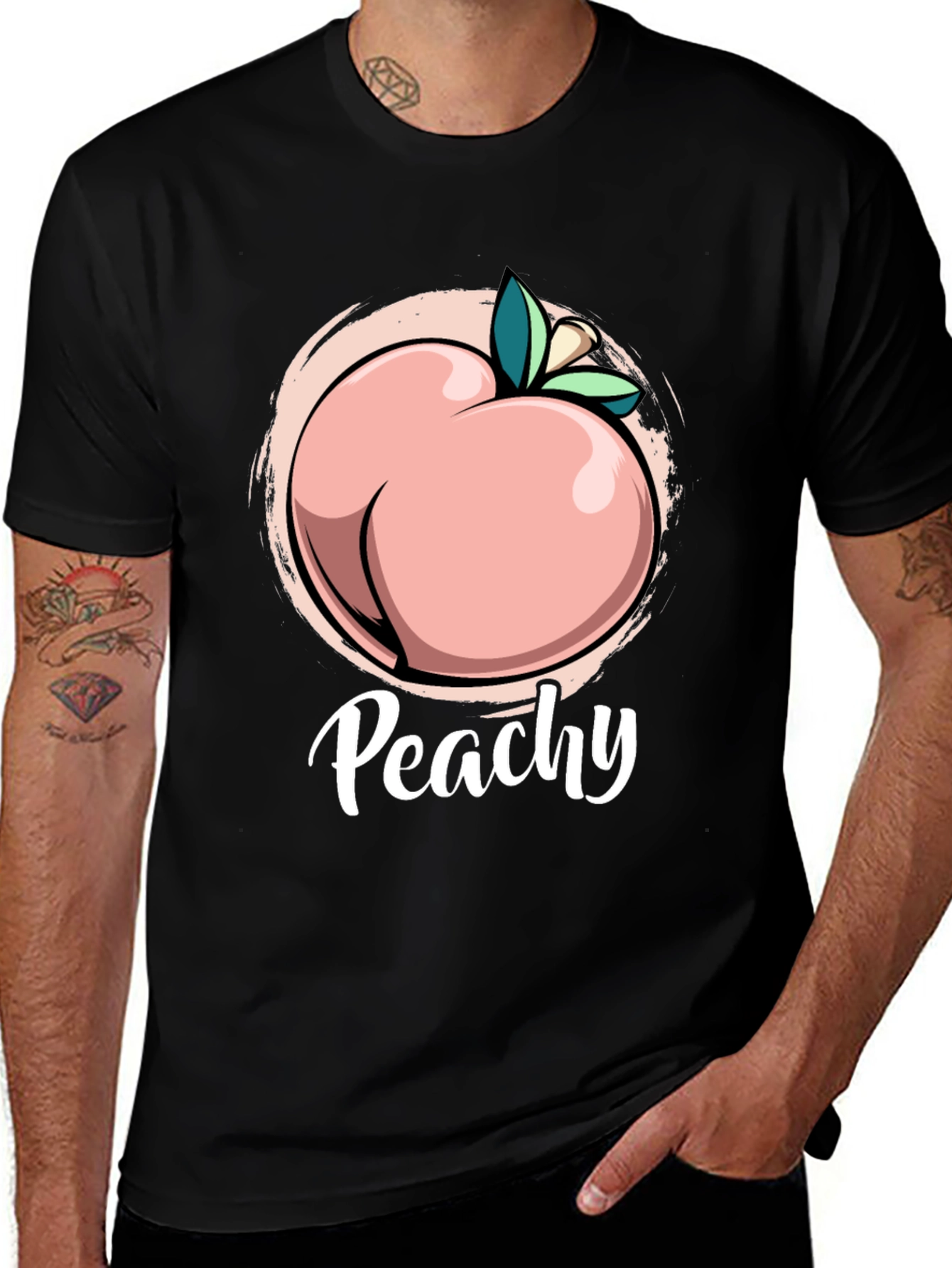 Peachy T-Shirt - Funny Fruit Pun Tee