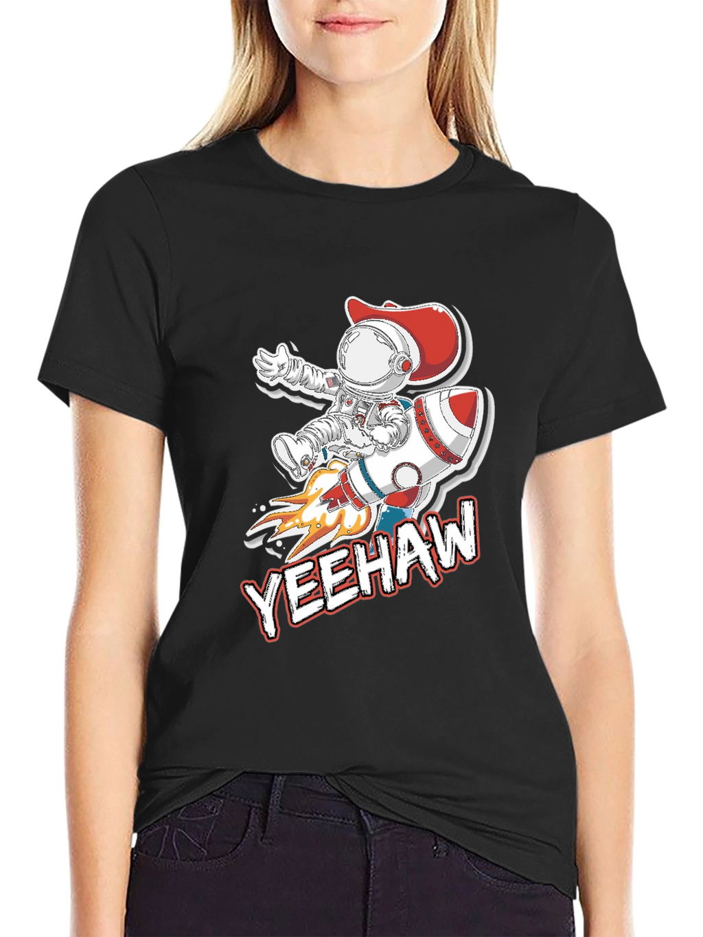 Yeehaw Space Cowboy Black T-Shirt