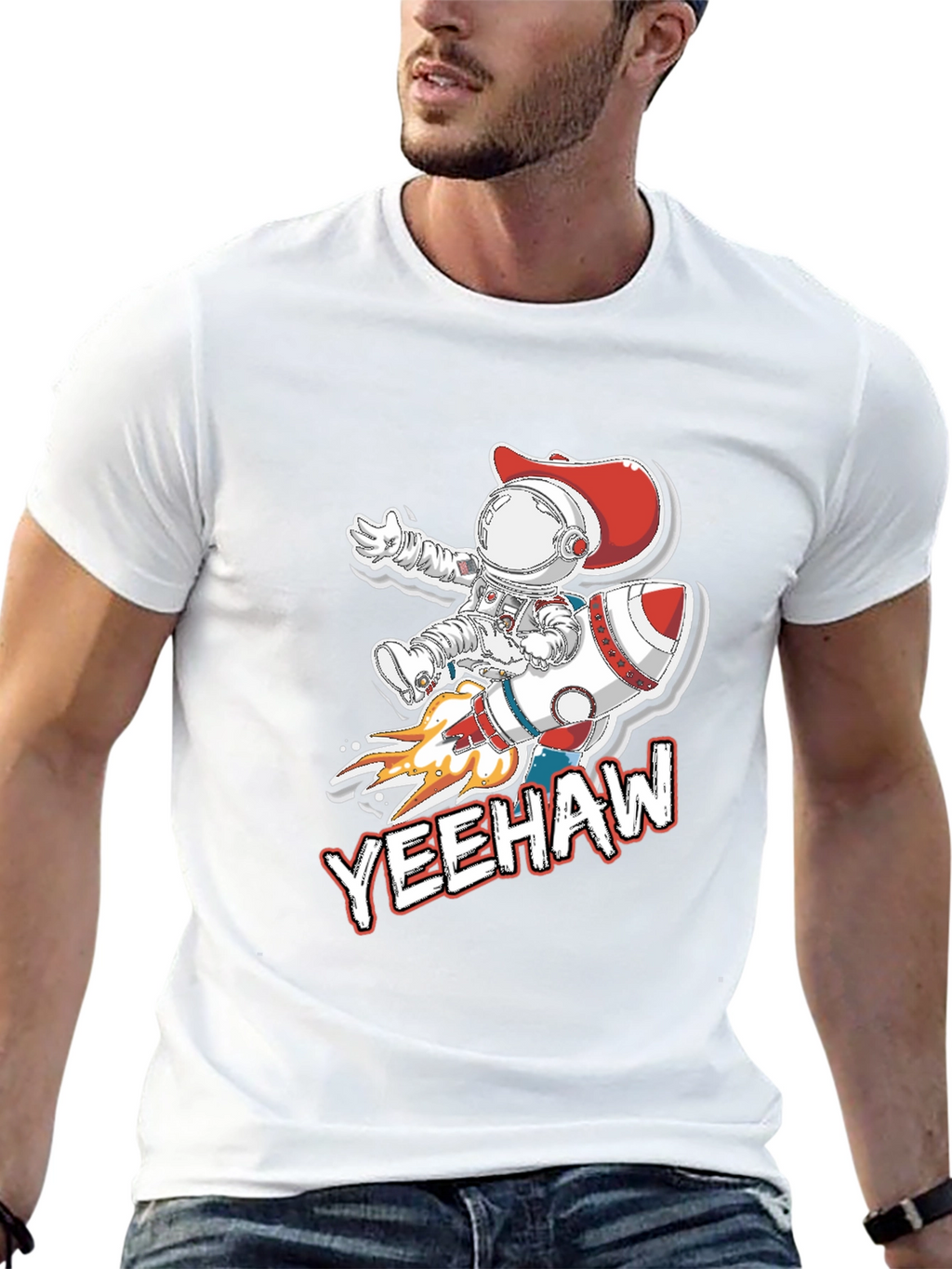 Yeehaw Space Cowboy Black T-Shirt