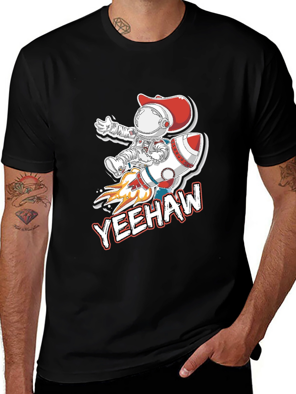 Yeehaw Space Cowboy Black T-Shirt