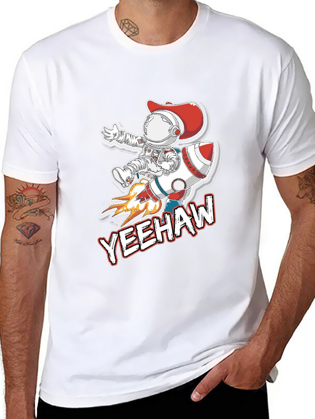Yeehaw Space Cowboy Black T-Shirt