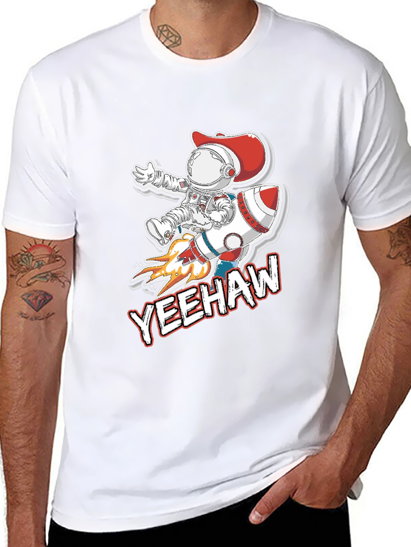 Yeehaw Space Cowboy Black T-Shirt