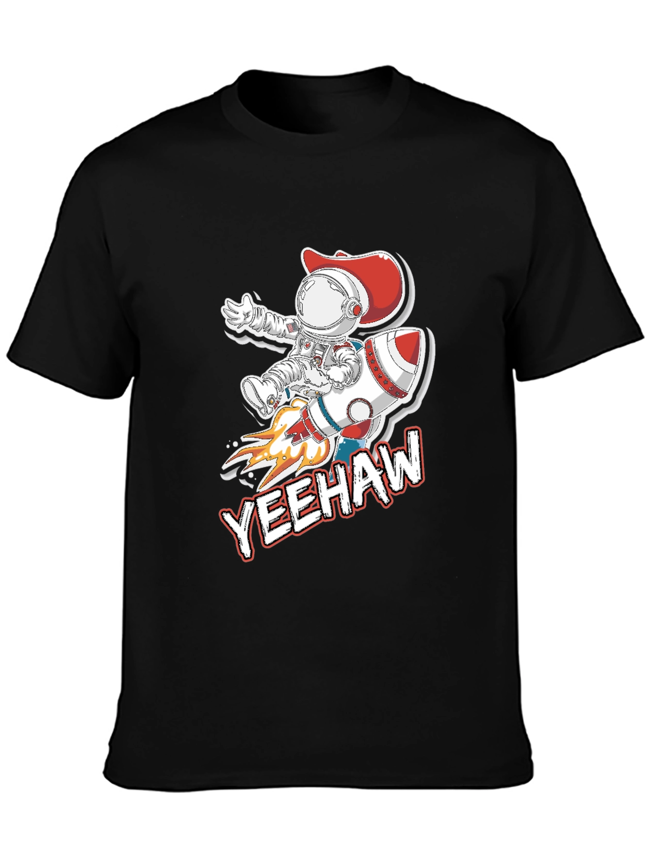Yeehaw Space Cowboy Black T-Shirt