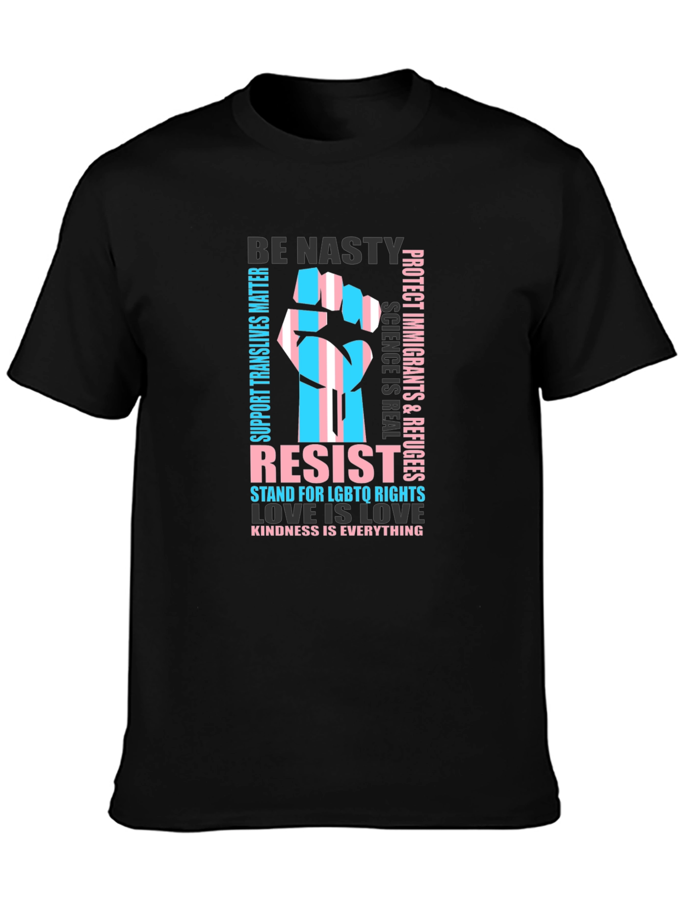 Resist LGBTQ Rights Trans Pride Graphic T-Shirt