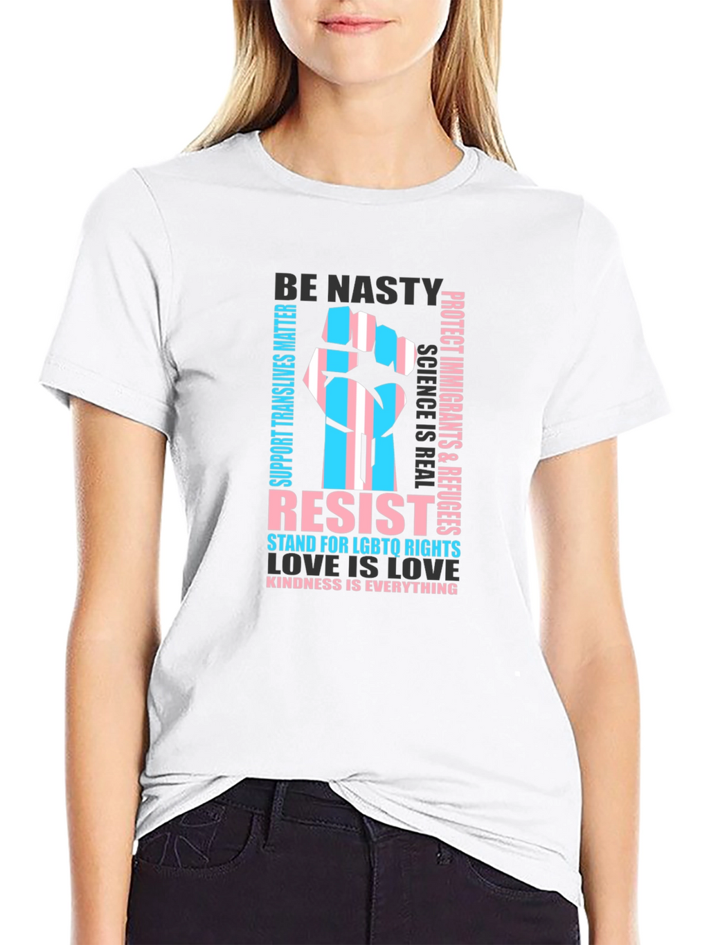 Resist LGBTQ Rights Trans Pride Graphic T-Shirt