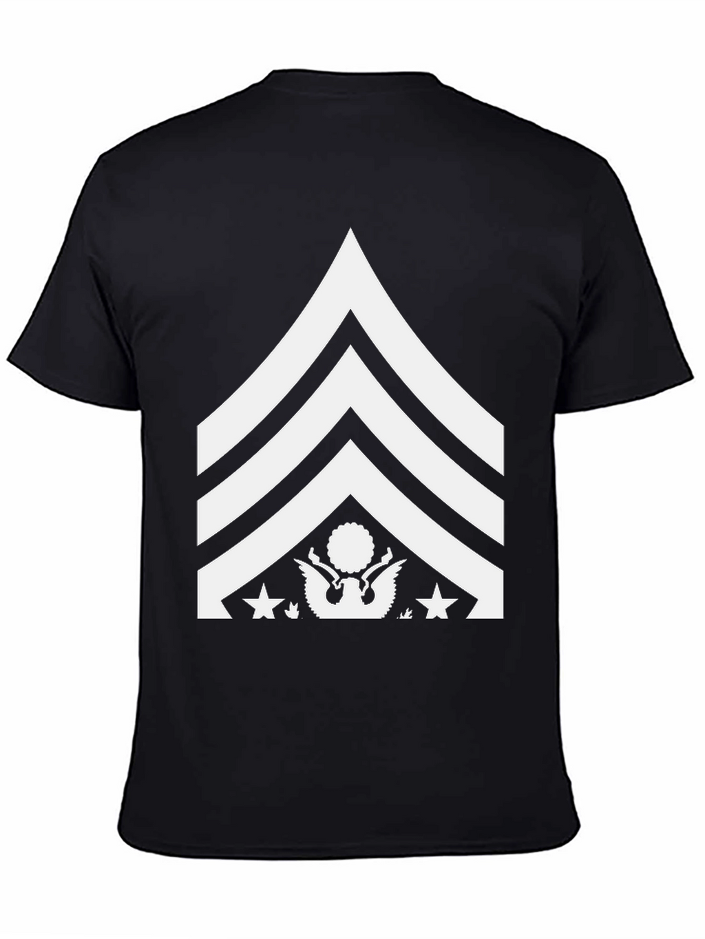 Military Rank Graphic Tee - Black