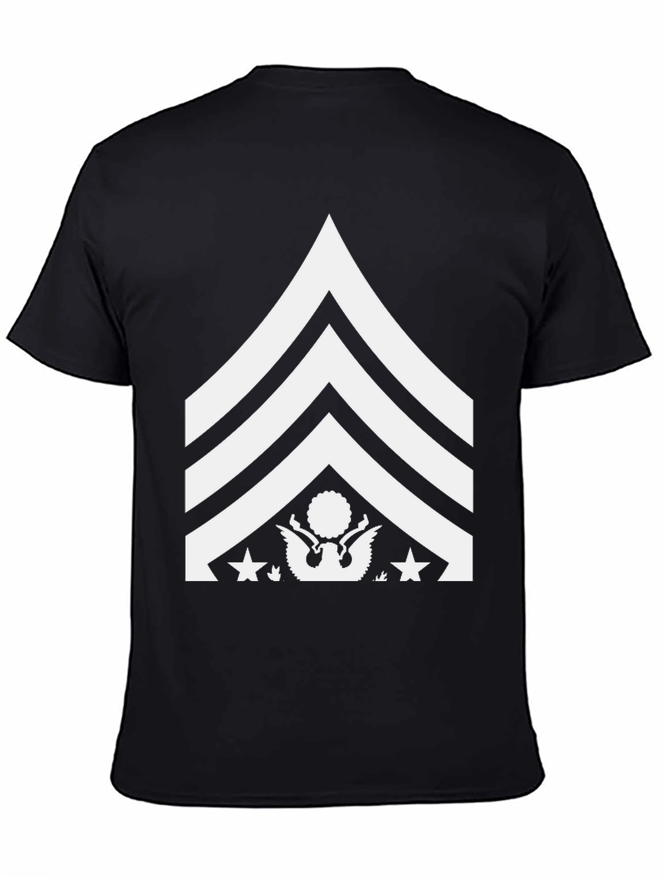 Military Rank Graphic Tee - Black
