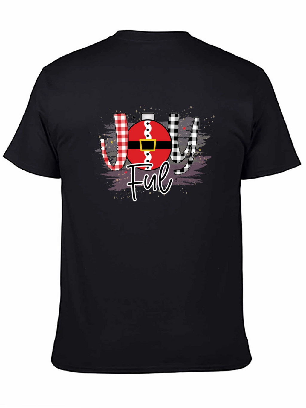 Joyful Christmas Graphic Tee - Santa Ornament