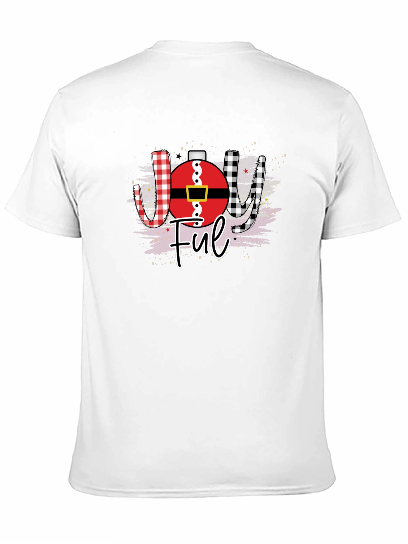 Joyful Christmas Graphic Tee - Santa Ornament