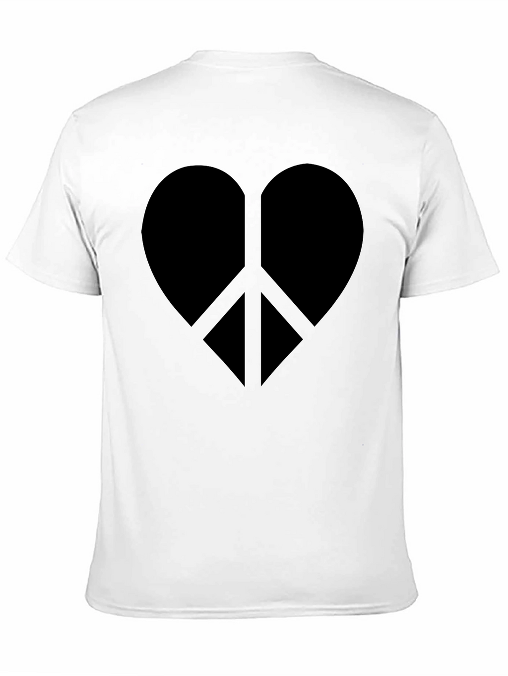 Heart Peace Sign Graphic Tee - Black