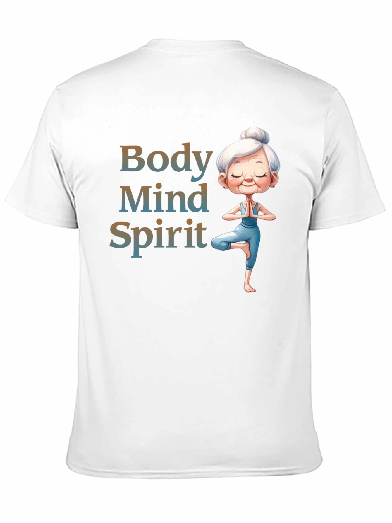 Body Mind Spirit Yoga T-Shirt - Zen Granny Tee