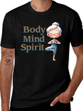 Body Mind Spirit Yoga T-Shirt - Zen Granny Tee