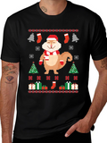 Festive Pixel Squirrel Christmas T-Shirt