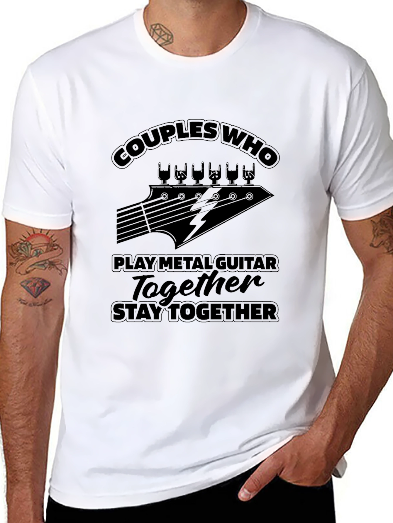 Couples Who Play Metal Guitar T-Shirt