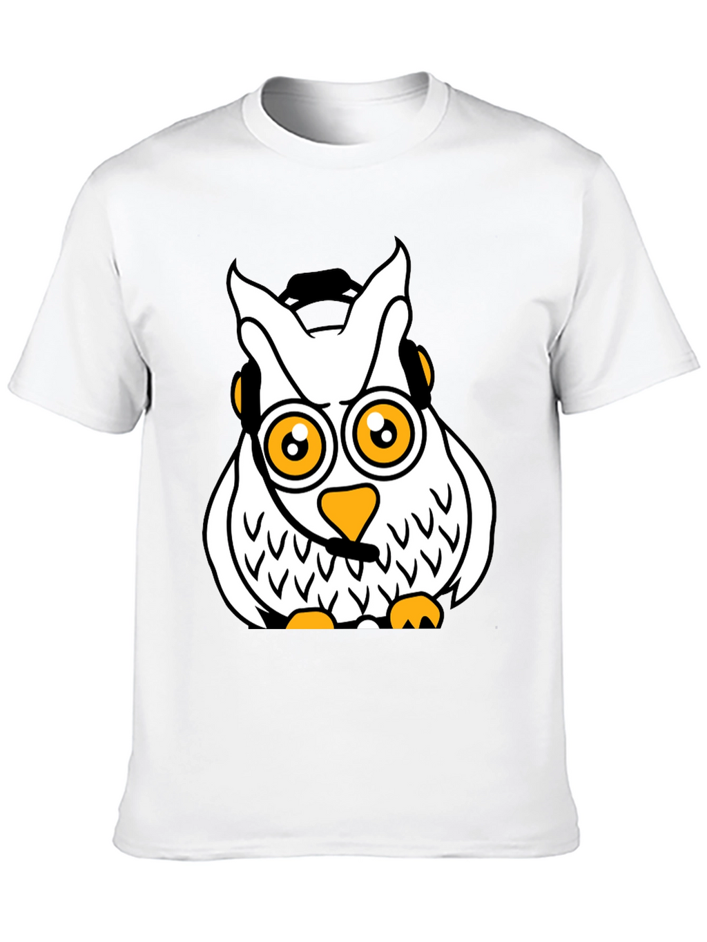 Cool Owl Graphic T-Shirt - Black