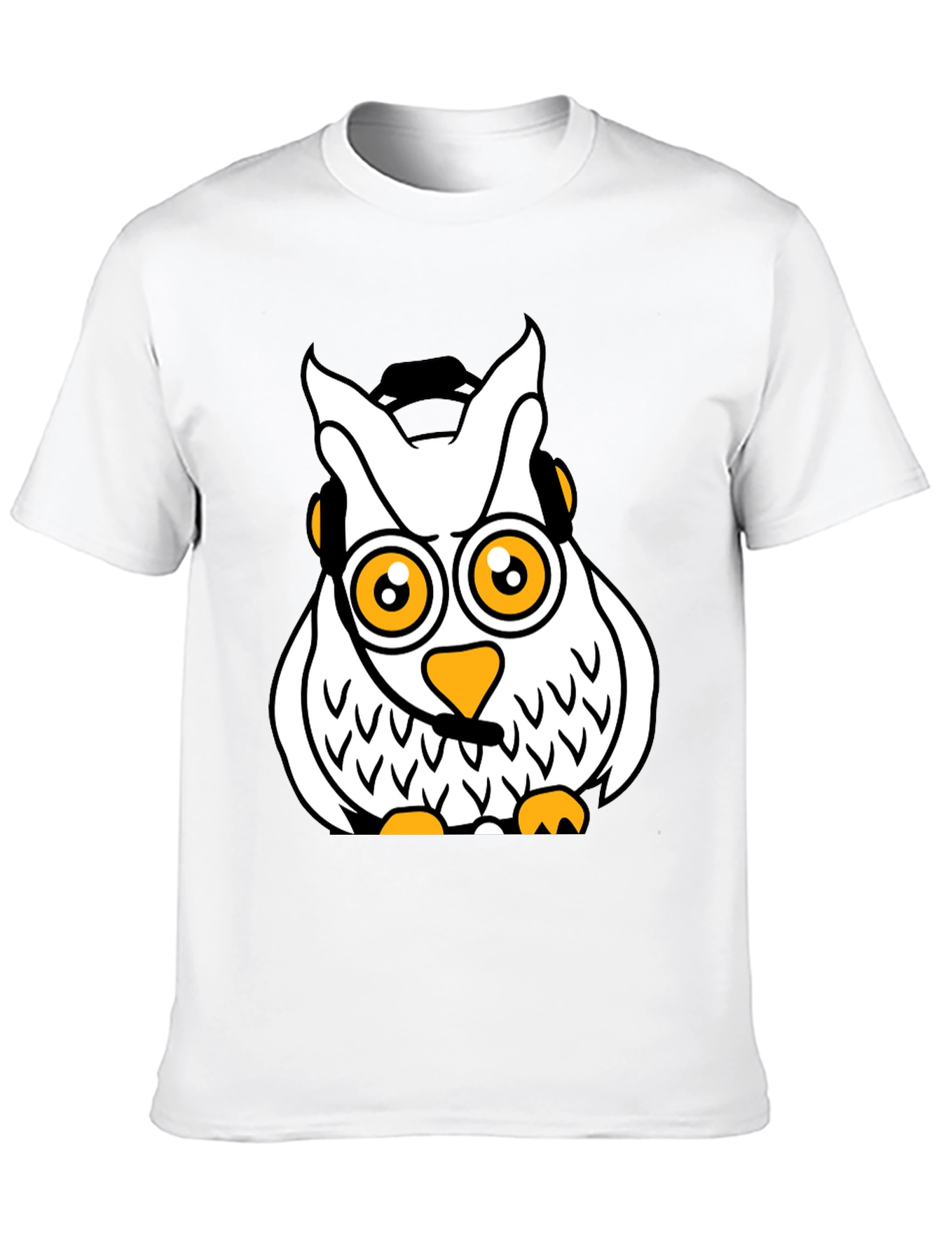 Cool Owl Graphic T-Shirt - Black