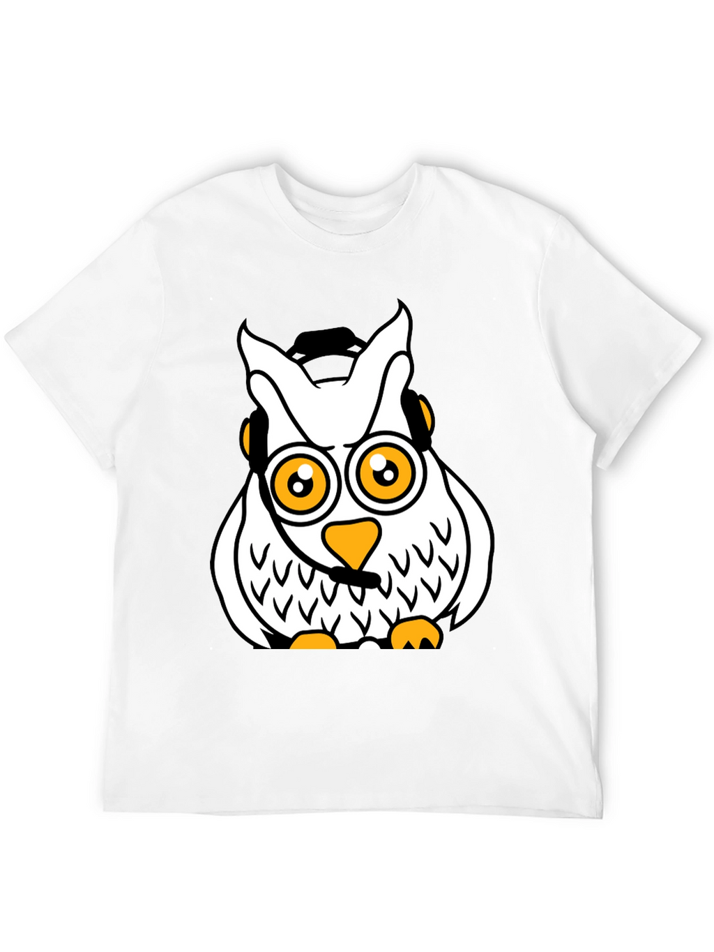 Cool Owl Graphic T-Shirt - Black