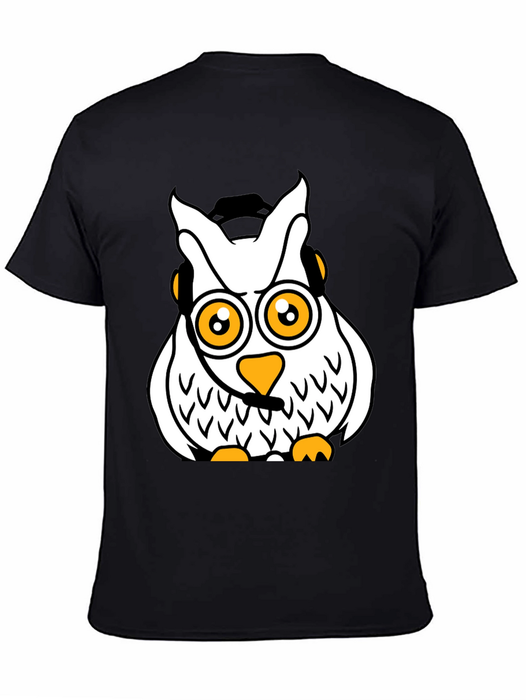 Cool Owl Graphic T-Shirt - Black