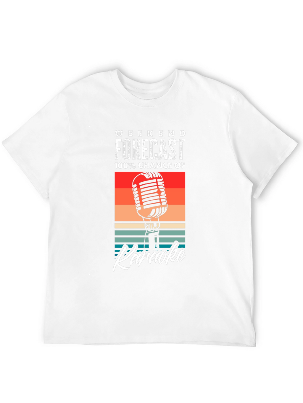 Weekend Forecast Karaoke T-Shirt - Retro Style