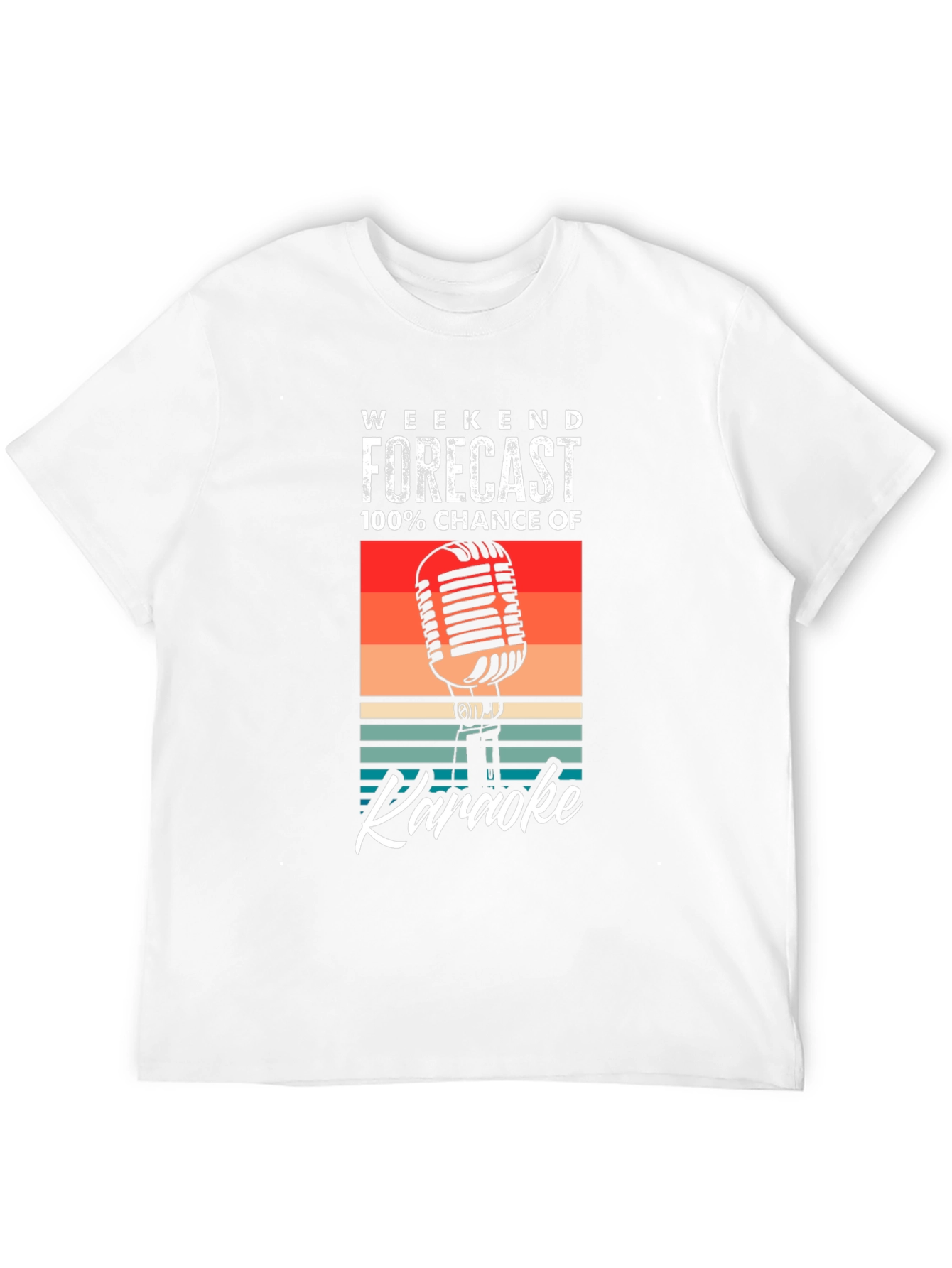 Weekend Forecast Karaoke T-Shirt - Retro Style