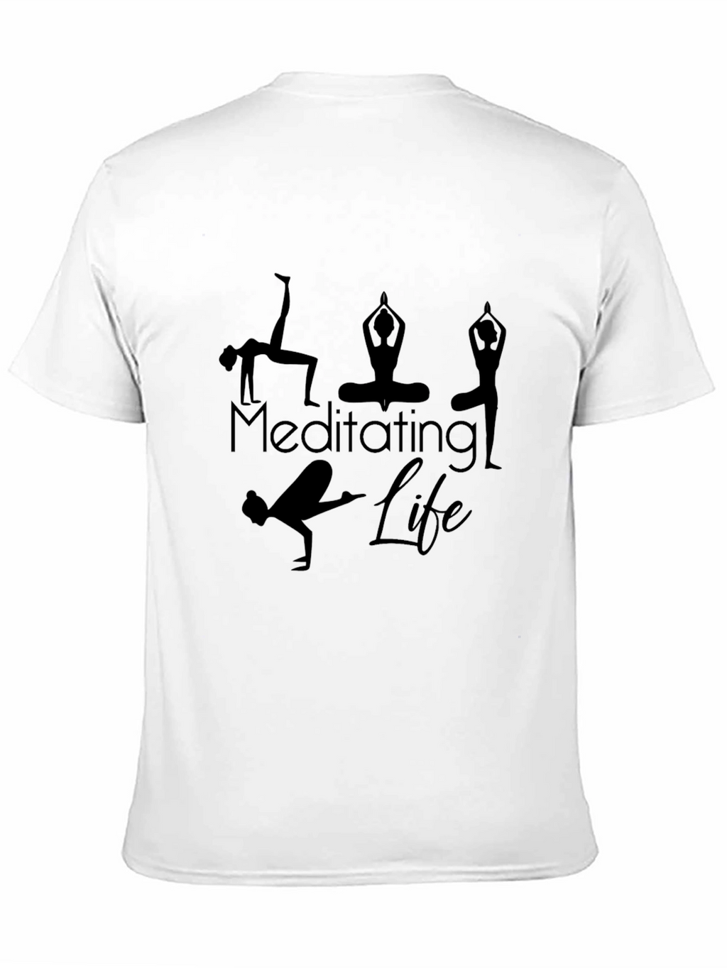 Meditating Life Black T-Shirt