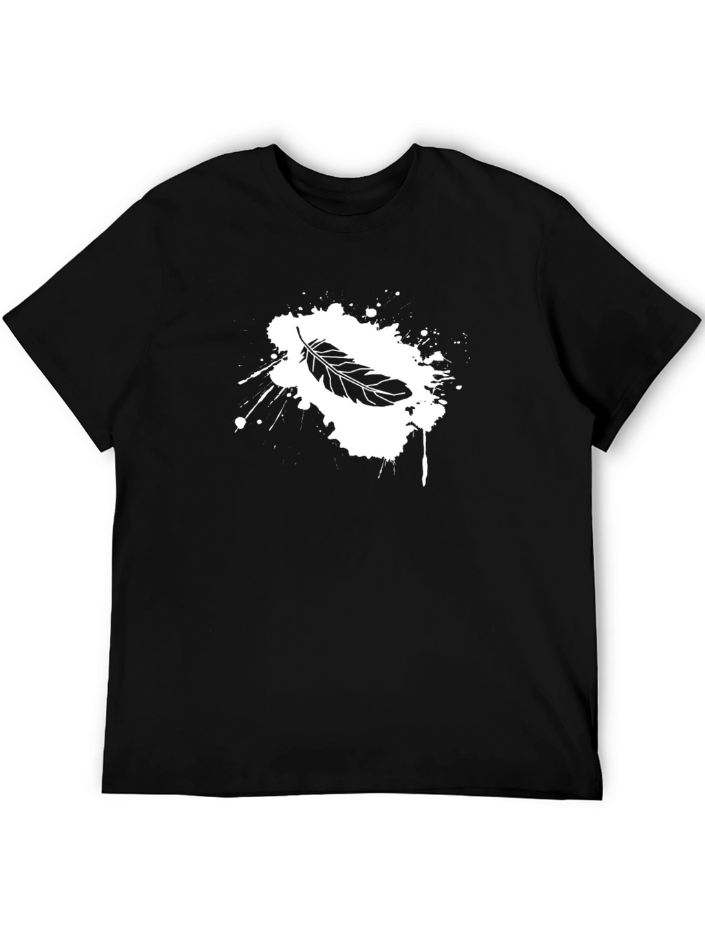 Feather Splash Graphic Tee - Soft Cotton Blend