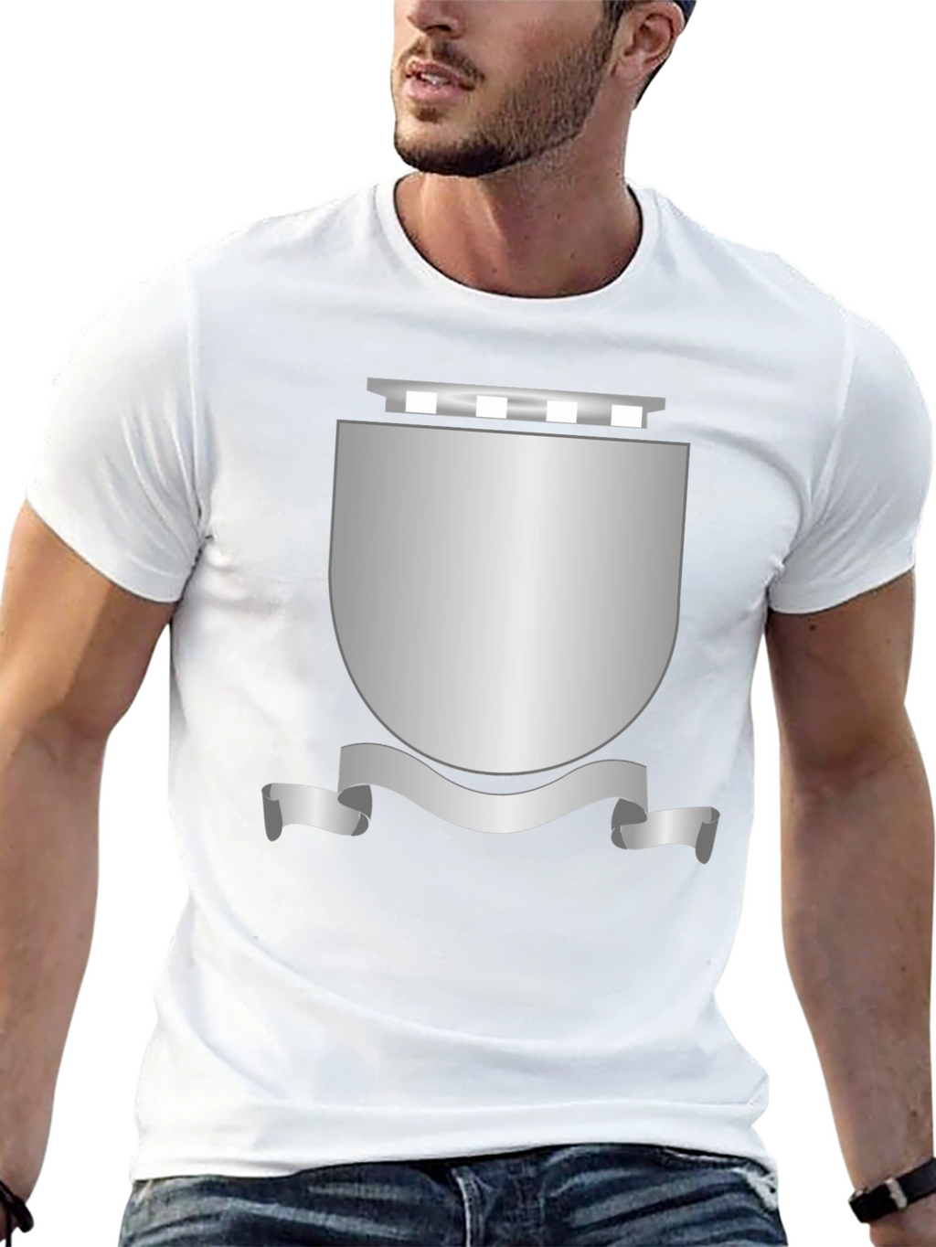 Shield Graphic Black T-Shirt - Classic Design