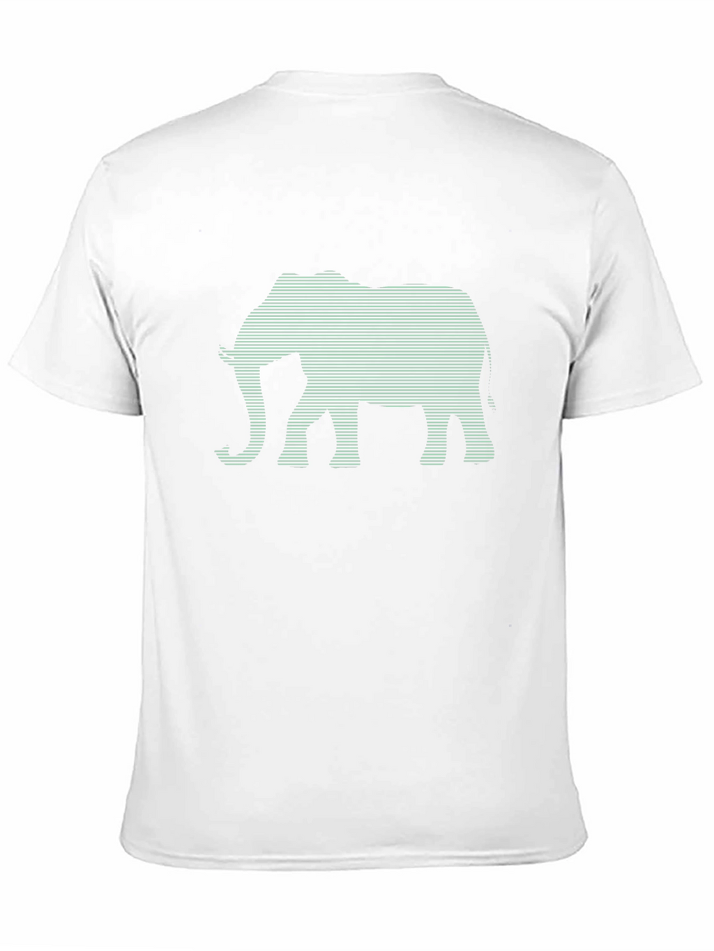 Elephant Graphic Tee - Stylish Striped Design