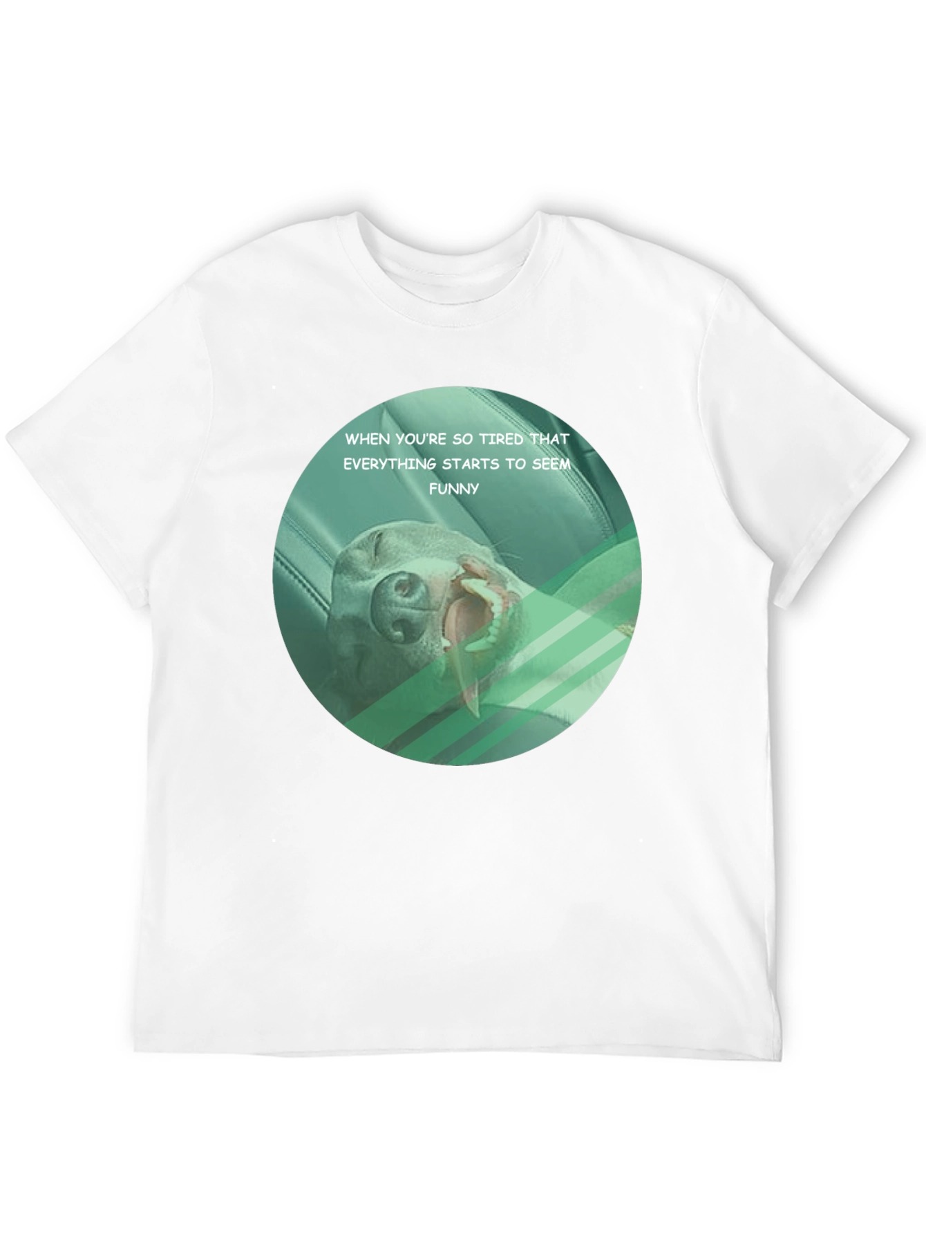 Funny Tired Dog Graphic T-Shirt