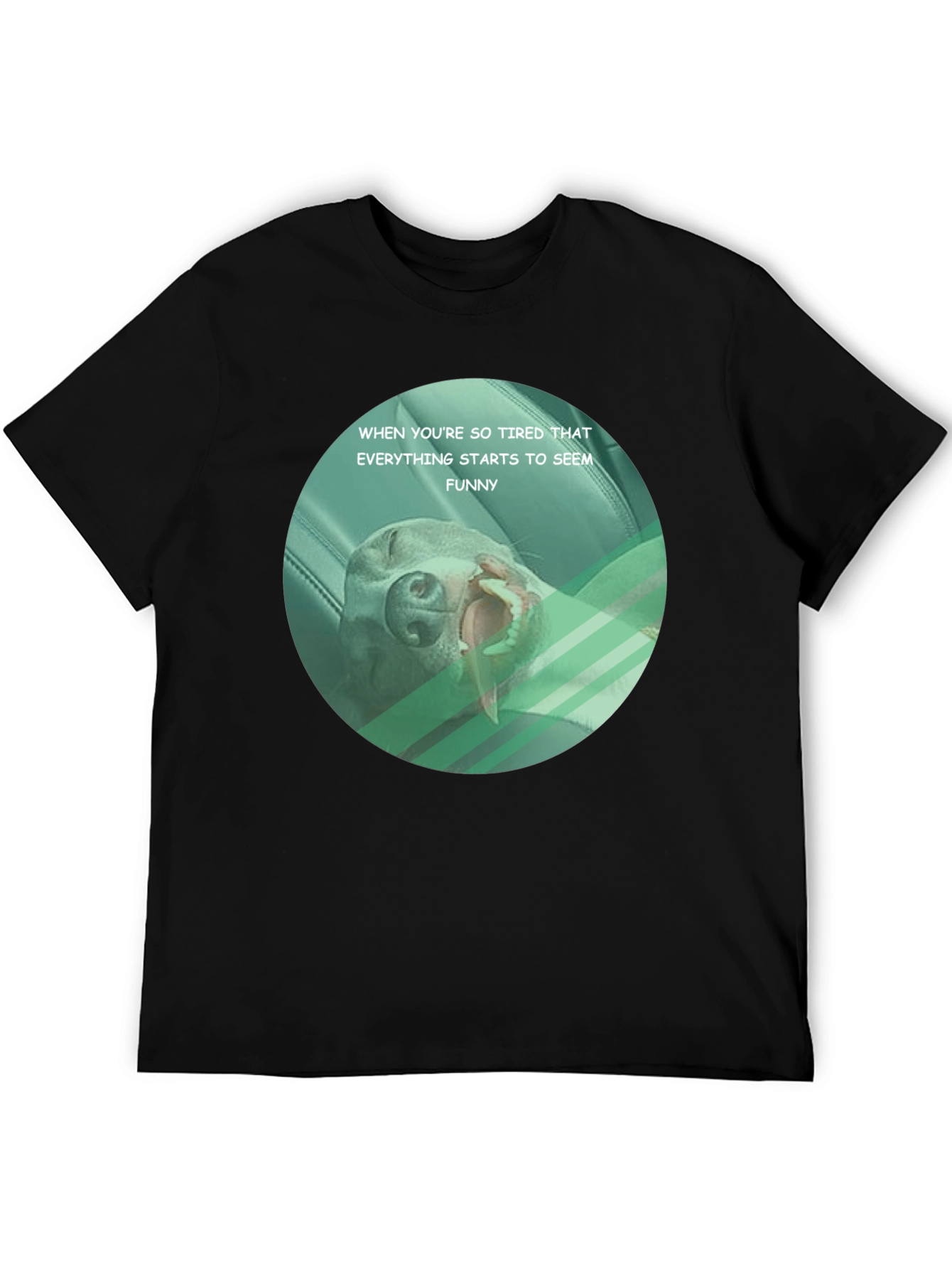Funny Tired Dog Graphic T-Shirt